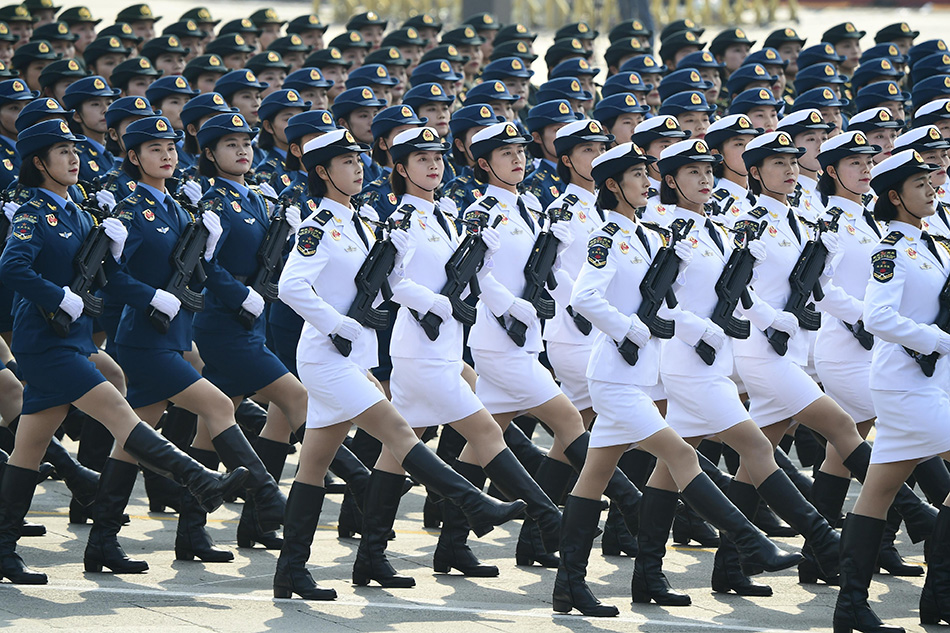 阅兵女兵 美女图图片